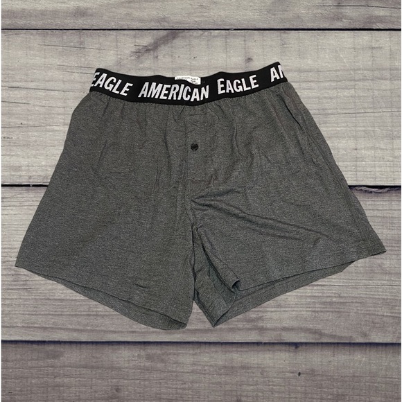 NWT - AEO Men’s Ultra Soft Boxer Shorts Hybrids (Heather Grey / XS 26-29W) - Picture 3 of 12